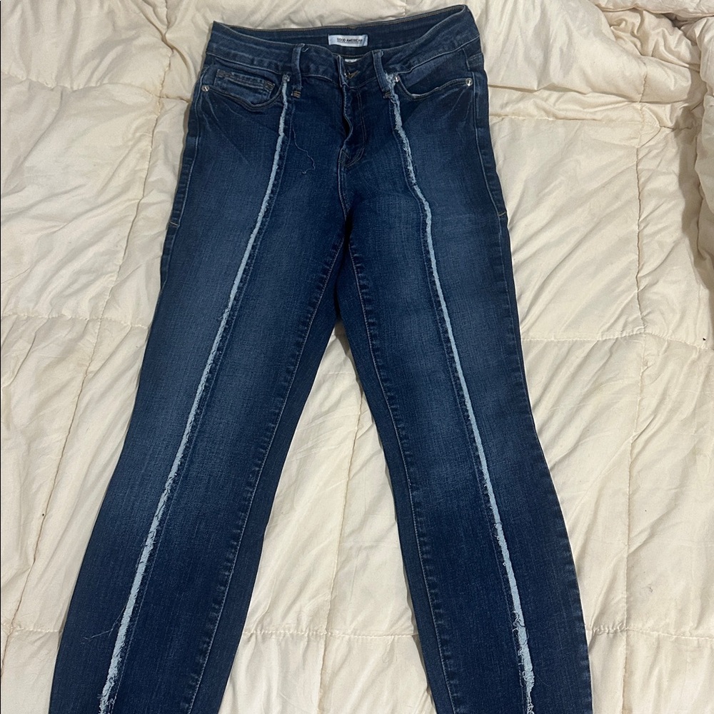 Good American Deep Blue Jeans